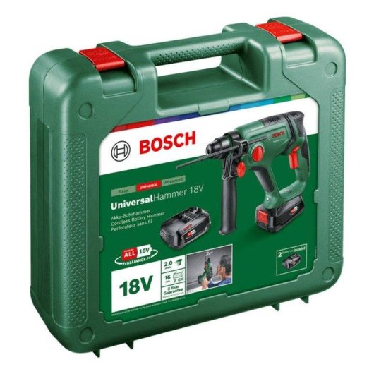 Perforateur à Percussion Sans Fil Bosch Universalhammer 18V 4-en-1 2,0 J SDS Plus