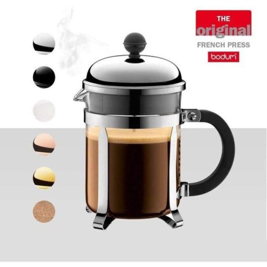 Caffettiera a stantuffo Bodum Chambord 0,5 L acciaio inox vetro borosilicato