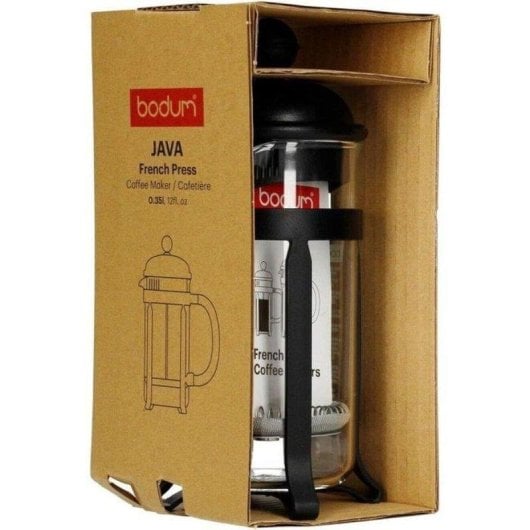 Bodum Java French Press 0,35 L zwart met borosilicaatglas kan