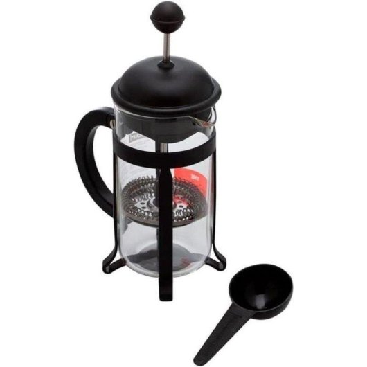 Cafetera manual Bodum Java 1 L en vidrio y acero inoxidable negro