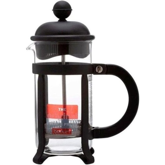 Cafetera manual Bodum Java 1 L en vidrio y acero inoxidable negro