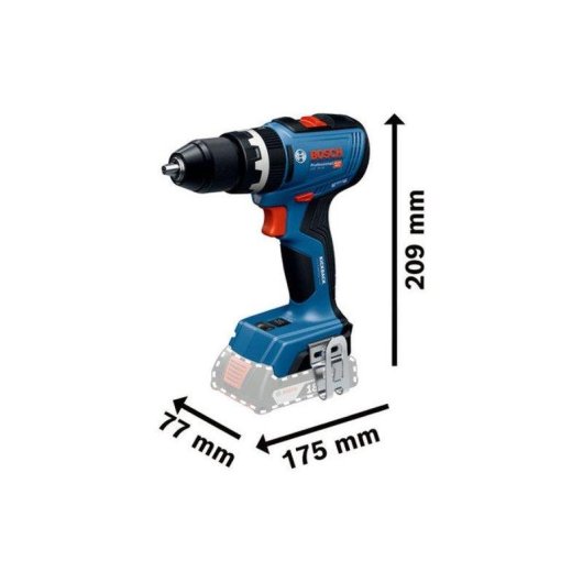 Taladro Percutor Inalámbrico Bosch Professional GSB 18V-65 Sin Escobillas Kit 2x4.0Ah