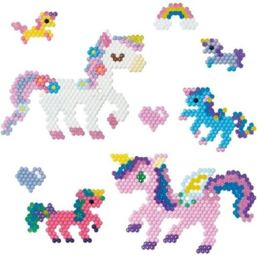 Kit de Manualidades Creativo Aquabeads Licornos Mágicos 1500 Perlas