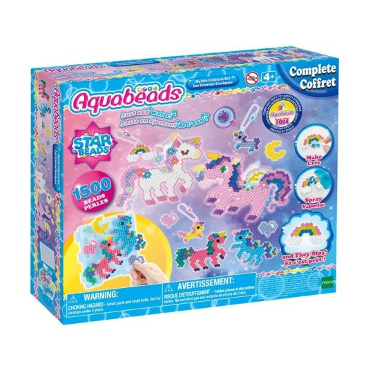 Kit de Manualidades Creativo Aquabeads Licornos Mágicos 1500 Perlas