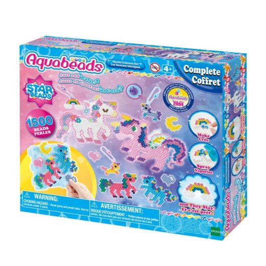 Kit de Manualidades Creativo Aquabeads Licornos Mágicos 1500 Perlas