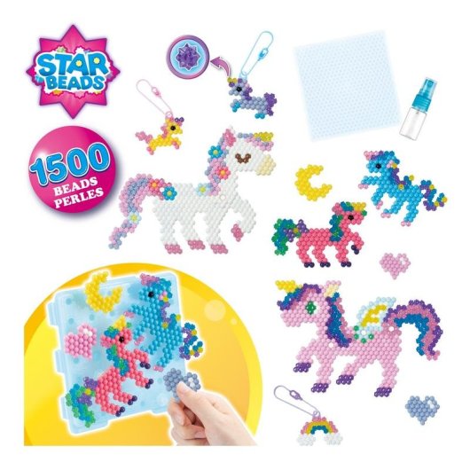 Kit de Manualidades Creativo Aquabeads Licornos Mágicos 1500 Perlas