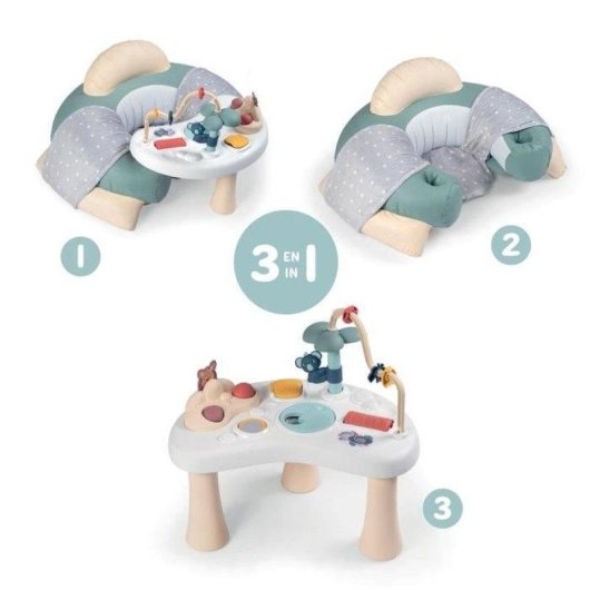 Asiento de actividades hinchable Smoby Little Cosy con mesita extraíble