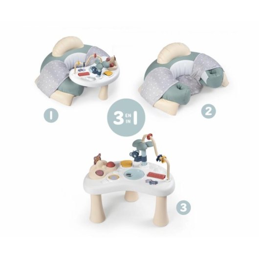 Asiento de actividades hinchable Smoby Little Cosy con mesita extraíble