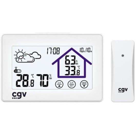 Stazione Meteorologica CGV My Meteo-1BM LCD Tattile 4,7" Sensor Esterno