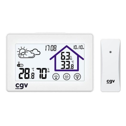Stazione Meteorologica CGV My Meteo-1BM LCD Tattile 4,7" Sensor Esterno