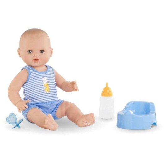 Corolle Paul Baby-Puppe aus Vinyl 36 cm mit Toilettentraining und Zubehör