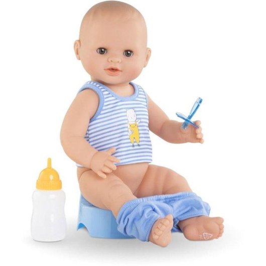 Corolle Paul Baby-Puppe aus Vinyl 36 cm mit Toilettentraining und Zubehör