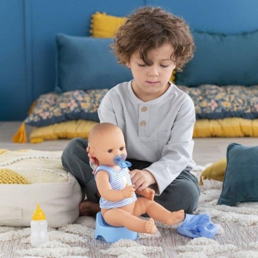 Corolle Paul Baby-Puppe aus Vinyl 36 cm mit Toilettentraining und Zubehör