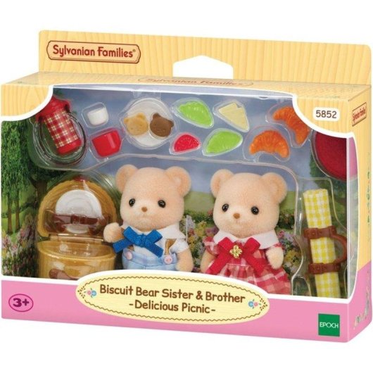 Set de picnic Sylvanian Families 5852 con hermanos Oso Biscuit