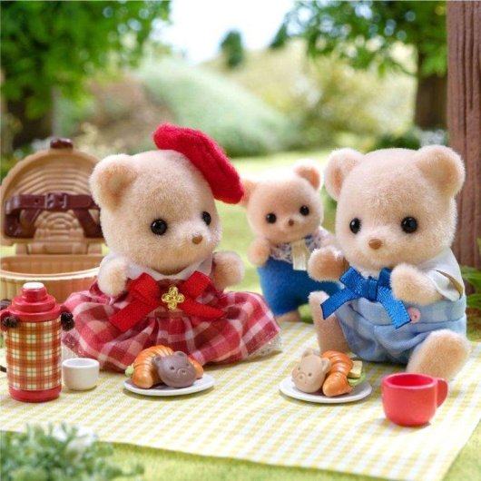 Set de picnic Sylvanian Families 5852 con hermanos Oso Biscuit