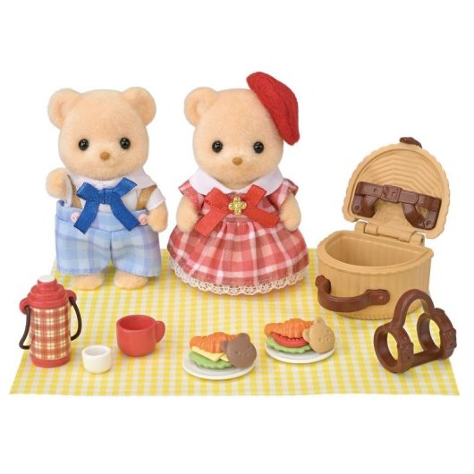 Set de picnic Sylvanian Families 5852 con hermanos Oso Biscuit