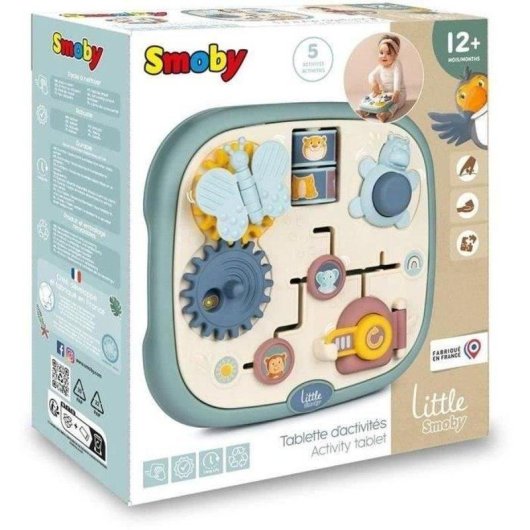 Tablet de Actividades Smoby Little Smoby 5 Juegos Sensoriales 12 Meses Asas