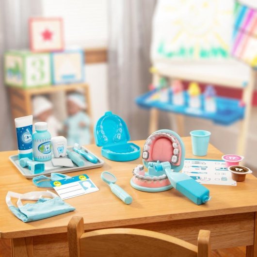 Kit Dentista Melissa & Doug 26 Pezzi Mascella Articolata Accessori Educativi