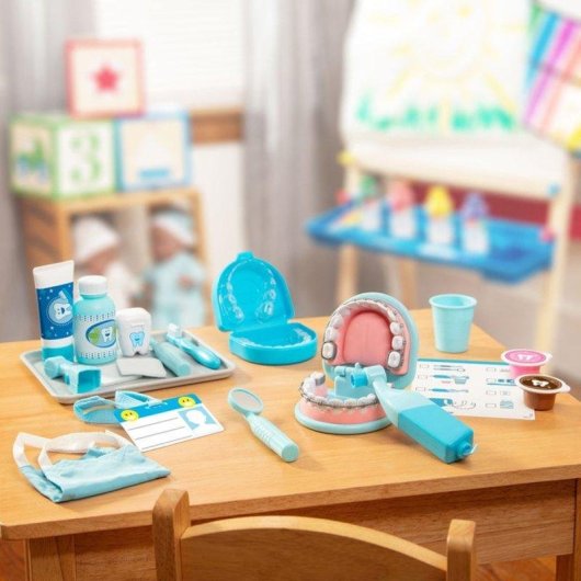 Kit Dentista Melissa & Doug 26 Pezzi Mascella Articolata Accessori Educativi