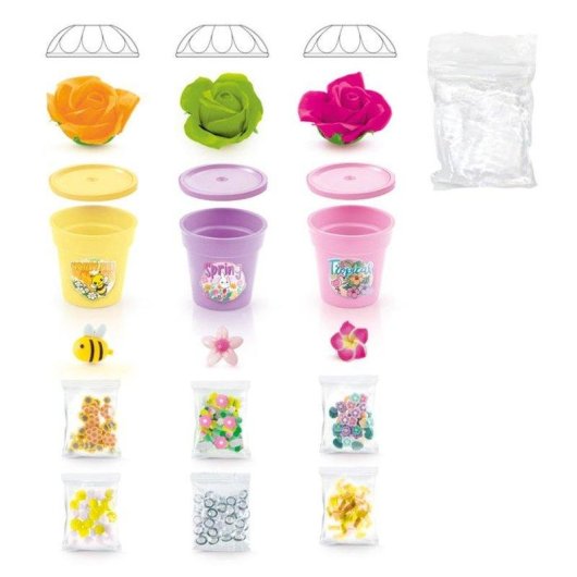 Kit Creativo So Slime Flower Canal Toys con 3 Botes Slime Aromatizado