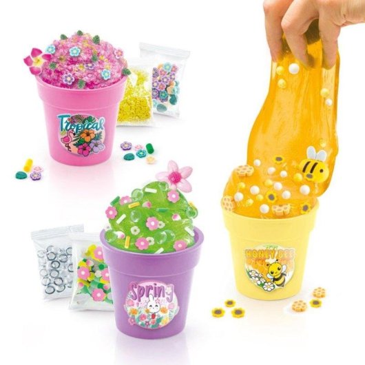Kit Creativo So Slime Flower Canal Toys con 3 Botes Slime Aromatizado
