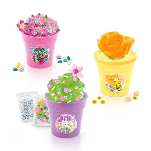 Kit Creativo So Slime Flower Canal Toys con 3 Botes Slime Aromatizado