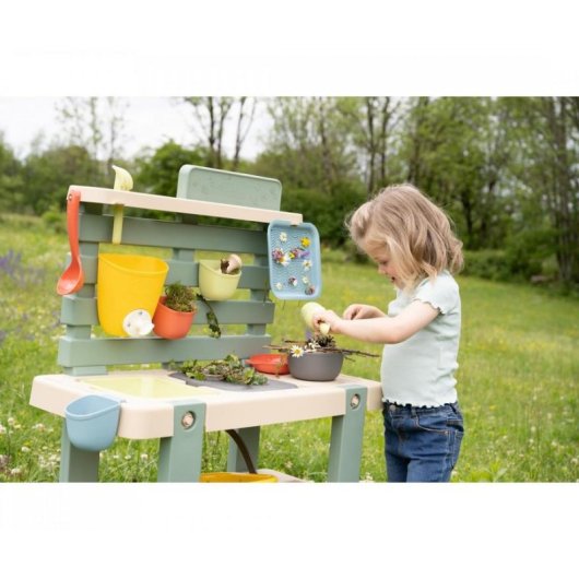 Cucina da gioco esterna Smoby Life 11 accessori plastica riciclata