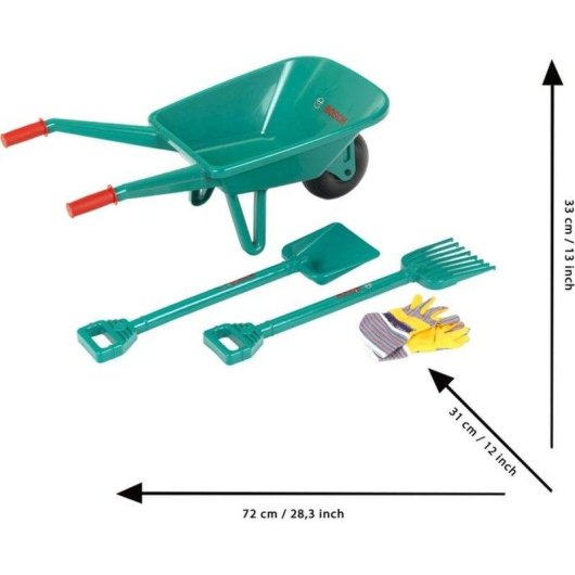 Juego de jardinería infantil Klein Bosch 4 piezas verde