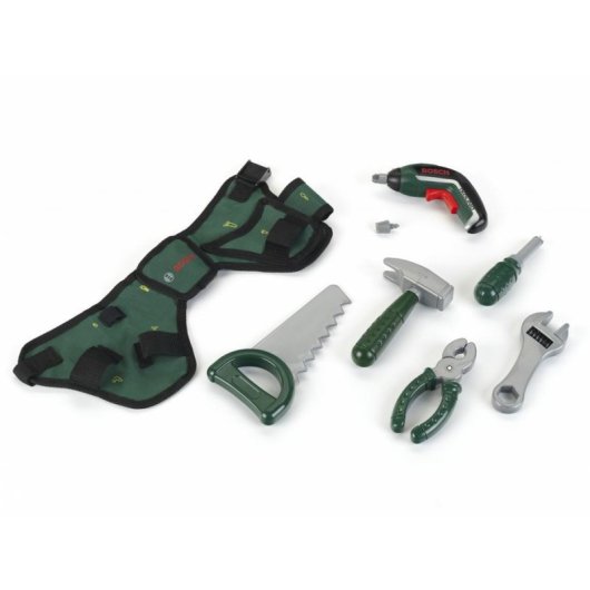 Cinturón herramientas infantil Klein Bosch Ixolino II destornillador electrónico