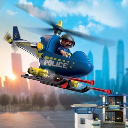 Polizeihubschrauber Playmobil 72080 Rettungsset 28 Teile