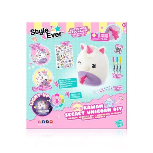 LED-Lampe DIY Einhorn Canal Toys - Personalisierbar mit Kreativzubehör