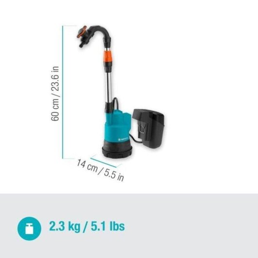 Pompe à eau de pluie Gardena 2000/2 18V P4A 2000 l/h 2,0 bar