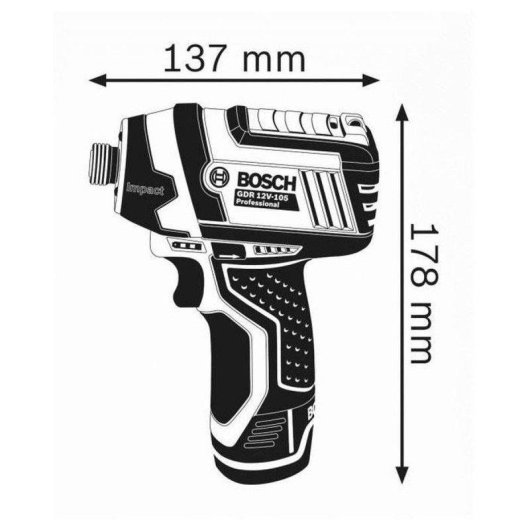 Parafusador de Impacto Bosch GDR 12V-105 105 Nm