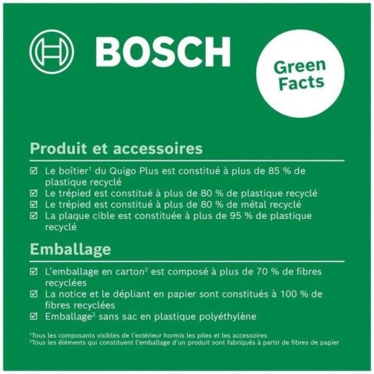 Nivel Láser Bosch Quigo Plus con Trípode Autonivelación ±4°
