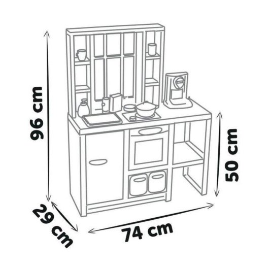Kinderspielküche Smoby Loft 32 Zubehör Industriedesign