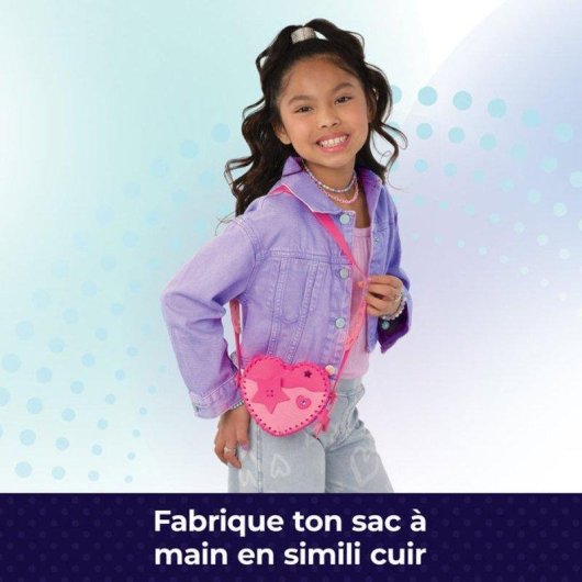 Kit DIY Cool Maker Spin Master Borsa Cuore in Ecopelle con Strass e Charm