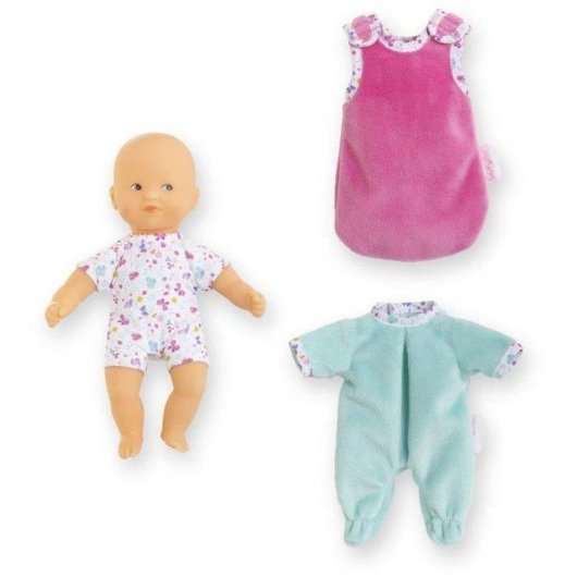 Bambola Corolle Mini Calin Bonne Nuit Papillons 20 cm Con Pigiama e Sacco a pelo