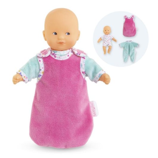 Bambola Corolle Mini Calin Bonne Nuit Papillons 20 cm Con Pigiama e Sacco a pelo