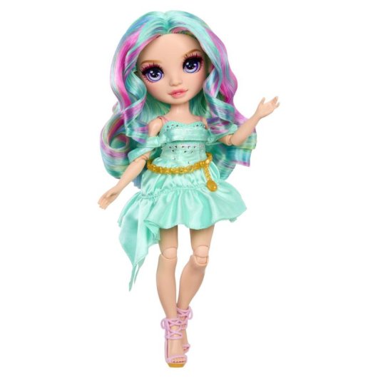 Bambola di Moda Rainbow High Be Dazzling Celine Turquoise 27-28 cm con capelli turquoise