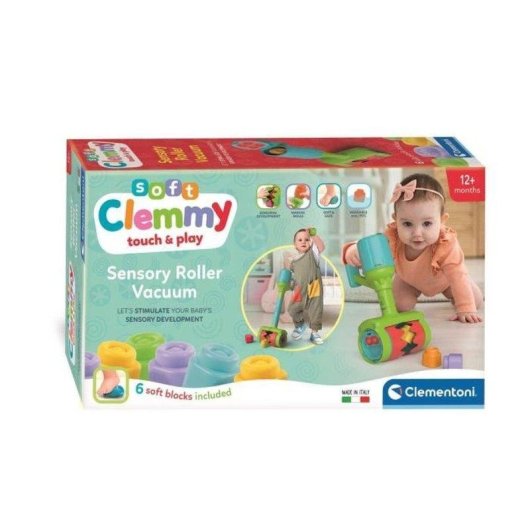 Gioco Sensoriale Clemmy Sensory Roller Vacuum Clementoni 6 Mattoncini Morbidi