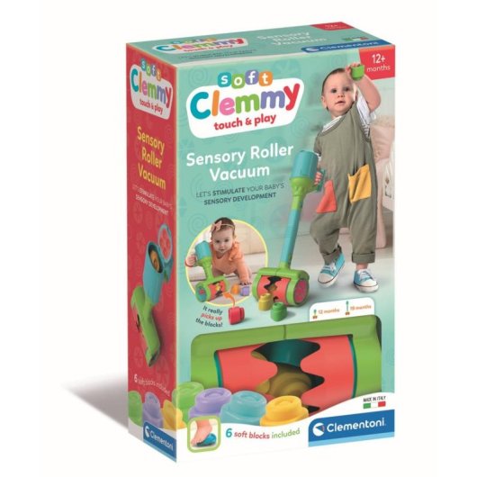 Gioco Sensoriale Clemmy Sensory Roller Vacuum Clementoni 6 Mattoncini Morbidi