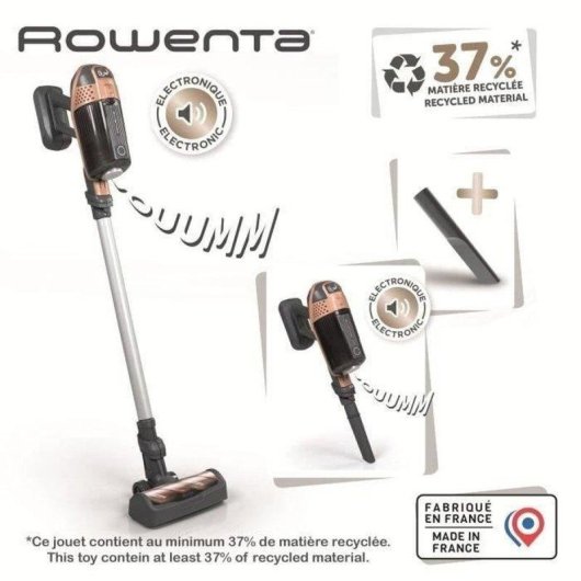 Aspirador de juguete Smoby Rowenta X Force Flex con sonido y accesorios desmontables