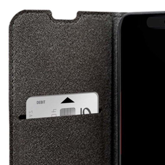 Custodia Bigben Folio Wallet Nera 65% Plastica Riciclata Compatibile MagSafe iPhone 17