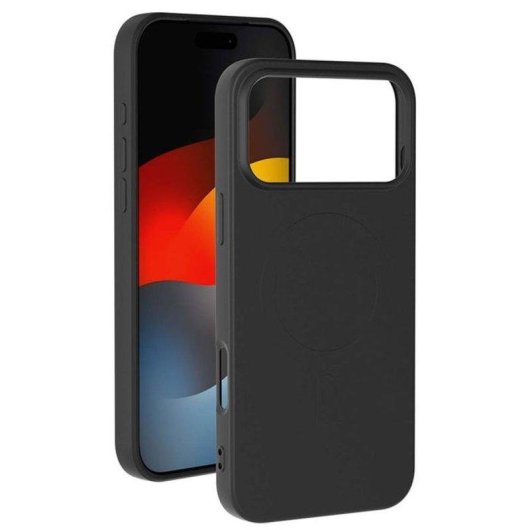 Cover Bigben Connected Silicone MagSafe Nera Soft Touch per iPhone 17 Pro Max