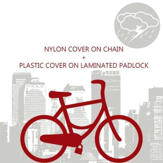 Candado de cadena Master Lock 90 cm funda nylon para bicicleta