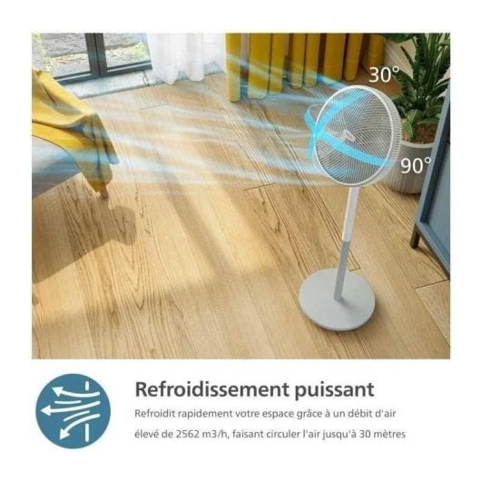 Standventilator Philips CX2550/00 50W 40cm 3 Stufen Ultra-leise Oszillation Timer