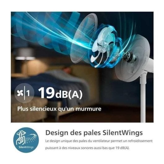 Standventilator Philips CX2550/00 50W 40cm 3 Stufen Ultra-leise Oszillation Timer