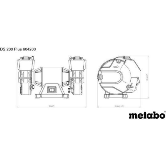 Amoladora de banco Metabo DS 200 Plus 600W 2980 rpm 200mm LED
