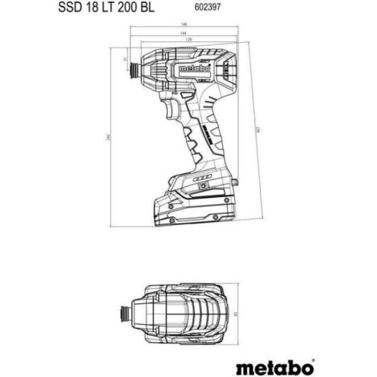 Metabo SSD 18 LT 200 BL Akku-Schrauber 18V 200 Nm bürstenlos
