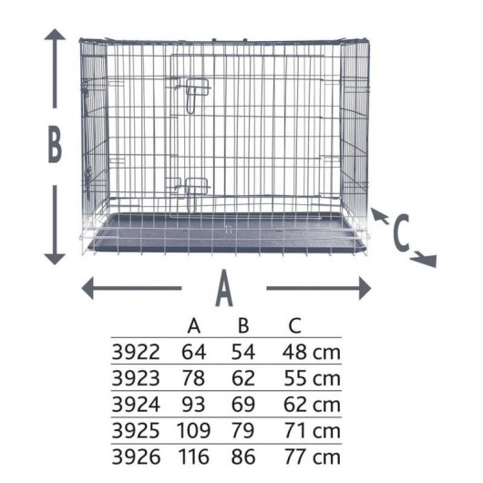 Transportine pour chien TRIXIE Pliable Acier Galvanisé 78x62x55 cm